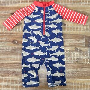 Mini Boden Baby Shark Swimsuit